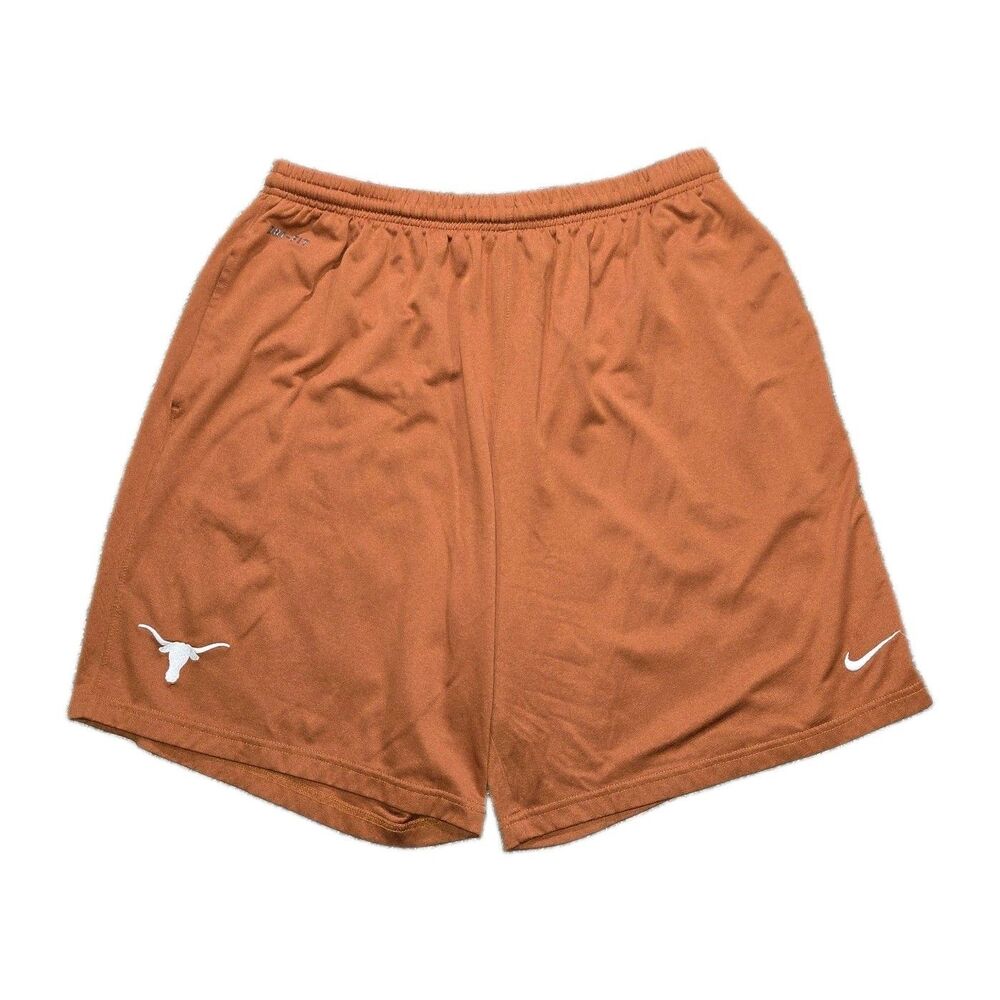 Mens Nike Texas Longhorns DriFit Shorts XL Burnt Orange NCAA Athletic 30x9